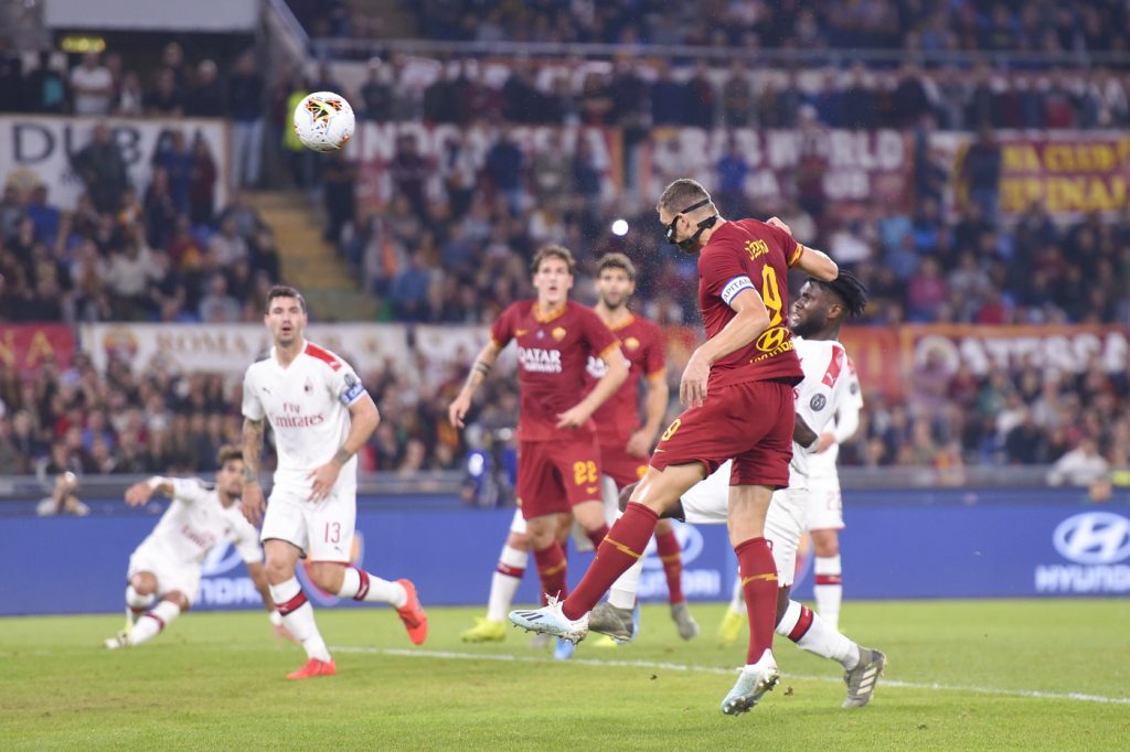 Dzeko Roma vs Milan - Serie A TIM 2019/2020Roma vs Milan - Serie A TIM 2019/2020
