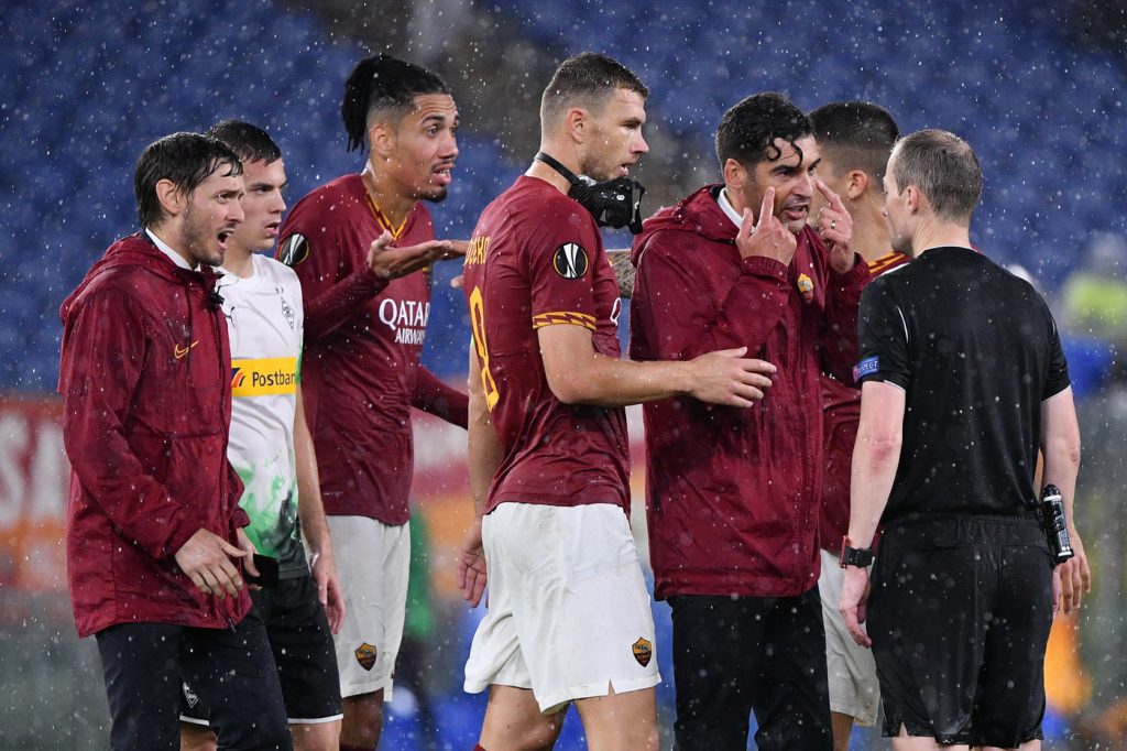 collum fonseca dzeko smalling AS Roma vs Borussia Monchengladbach - Europa League 2019/2020