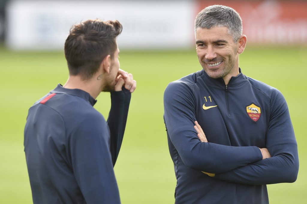 Pellegrini Kolarov AS Roma, allenamento a Trigoria