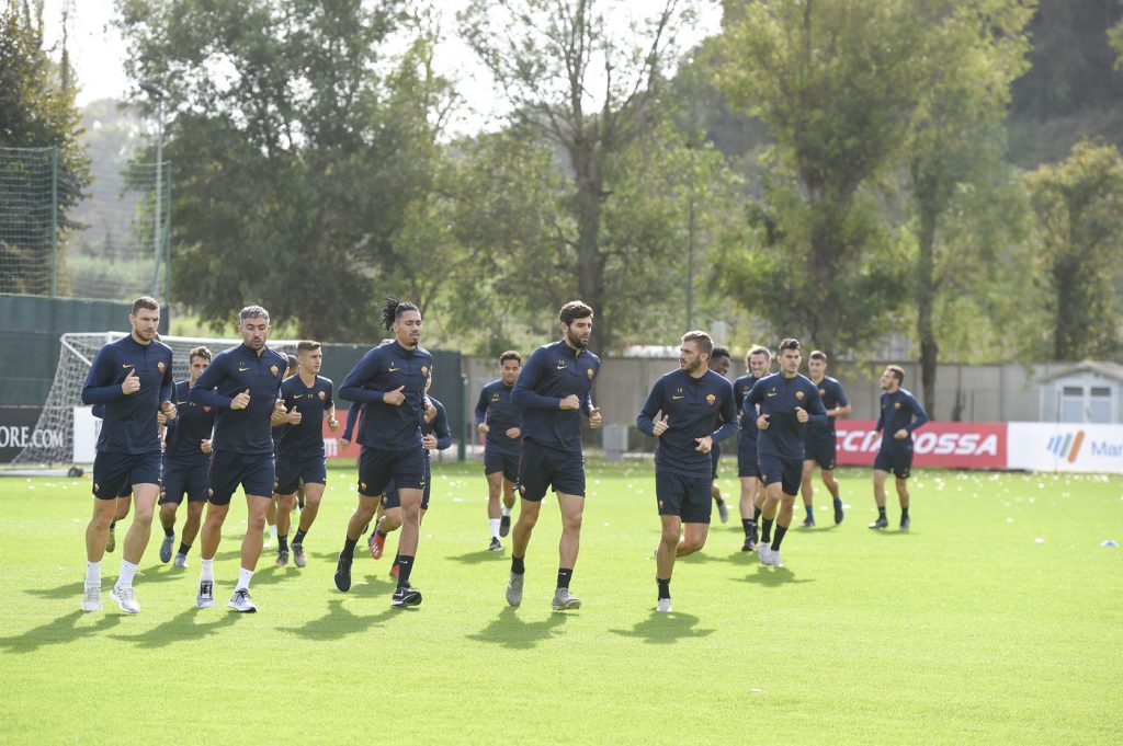 AS Roma, allenamento mattutino a Trigoria