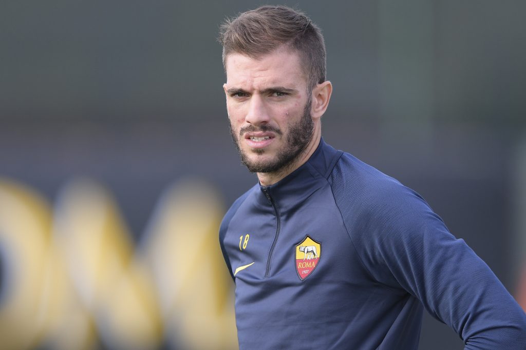 Santon AS Roma, allenamento mattutino a Trigoria