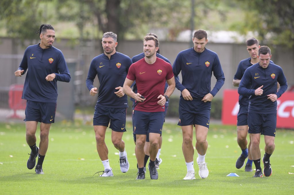 AS Roma, allenamento mattutino a Trigoria