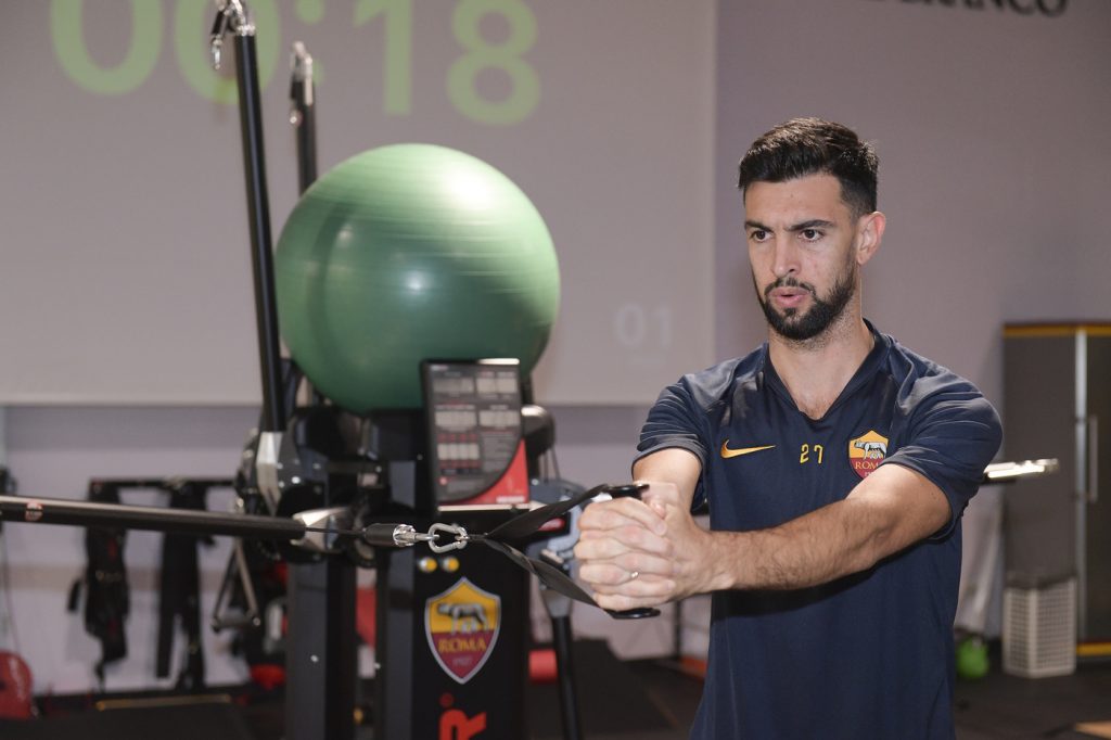 Pastore AS Roma, sessione di allenamento mattutino a Trigoria