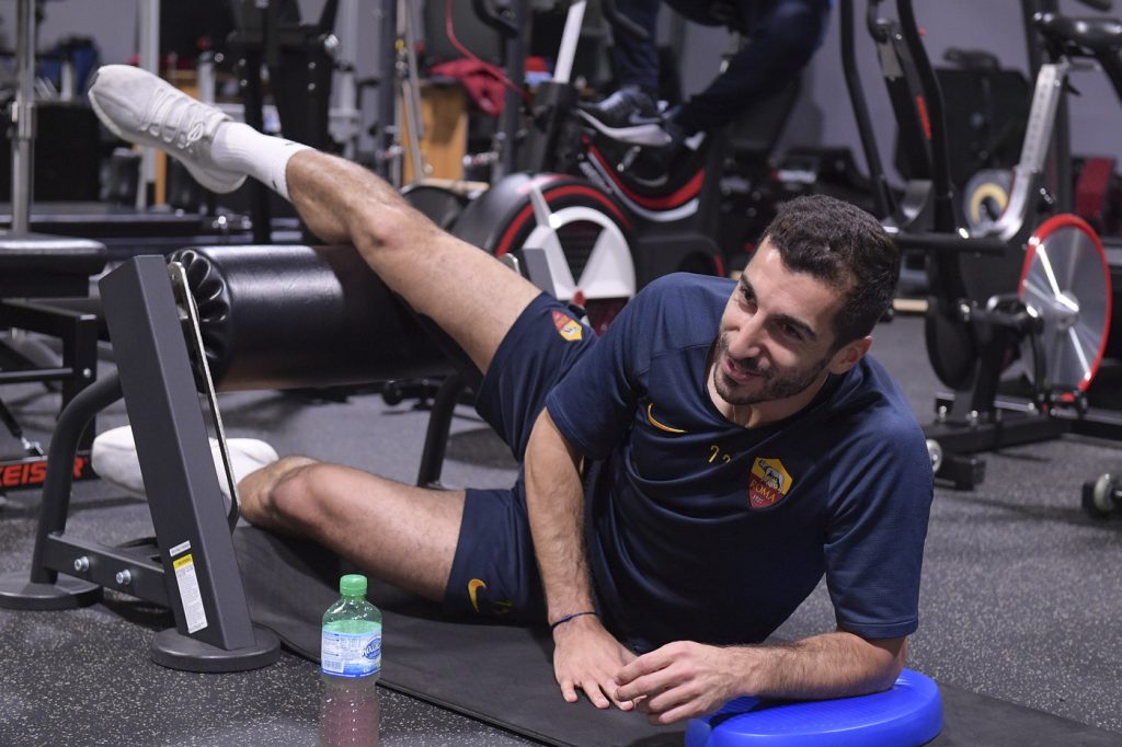 Mkhitaryan AS Roma, sessione di allenamento mattutino a Trigoria