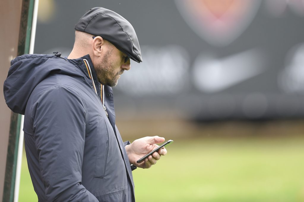 Petrachi AS Roma, sessione di allenamento mattutino a Trigoria