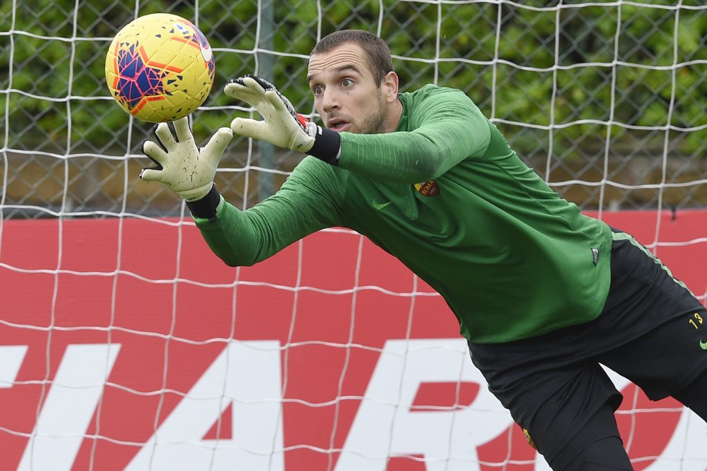 pau lopez AS Roma, sessione di allenamento mattutino a Trigoria