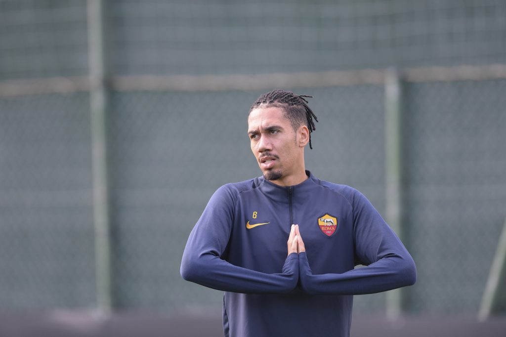 Smalling AS Roma, sessione di allenamento a Trigoria