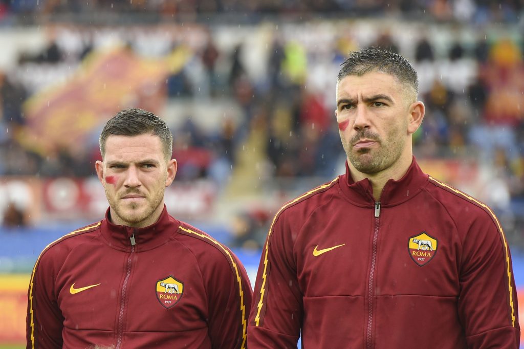 Veretout Kolarov Roma vs Brescia - Serie A TIM 2019/2020