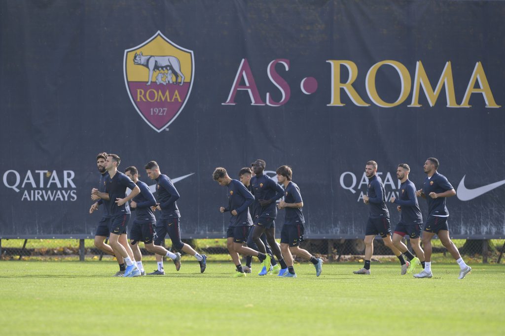 AS Roma, sessione di allenamento a Trigoria
