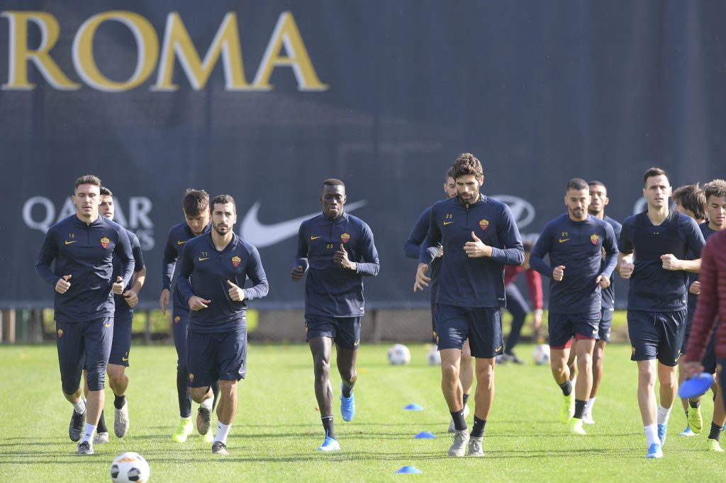 AS Roma, sessione di allenamento a Trigoria