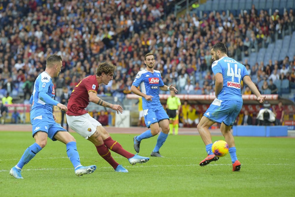 zaniolo manolas Roma vs Napoli -  Serie A Tim 2019 2020