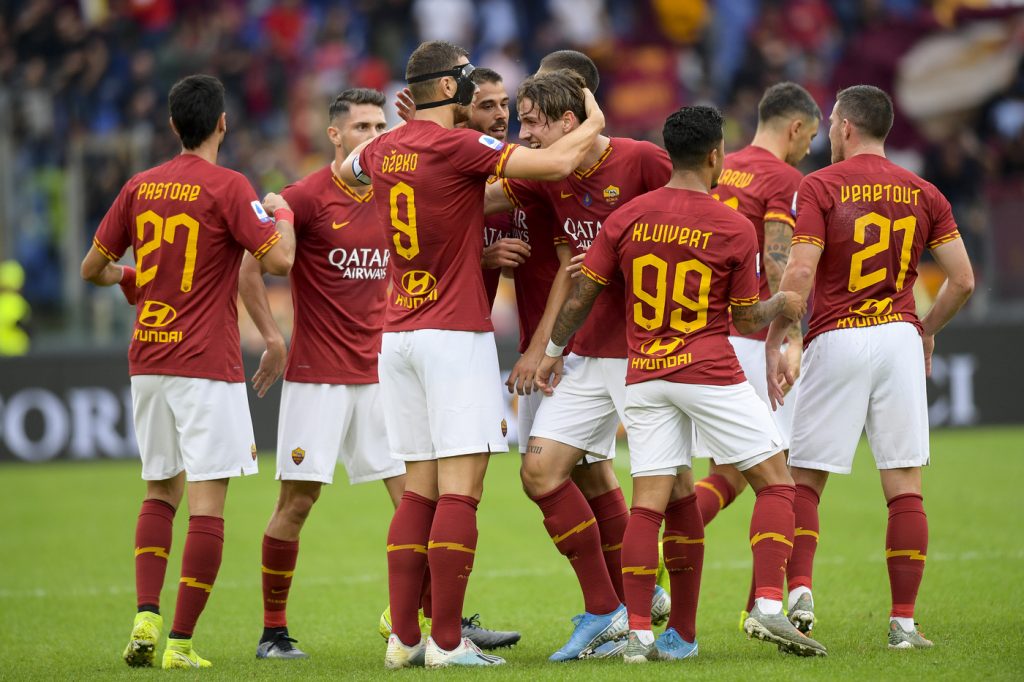 zaniolo dzeko Roma vs Napoli -  Serie A Tim 2019 2020