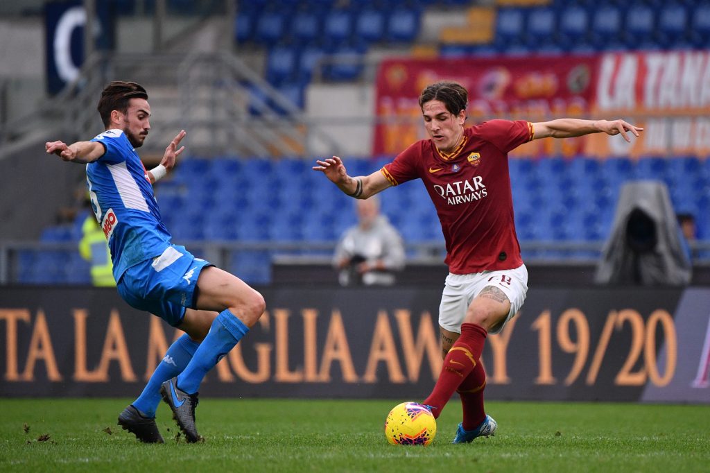 Roma vs Napoli -  Serie A Tim 2019 2020 zaniolo fabian ruiz