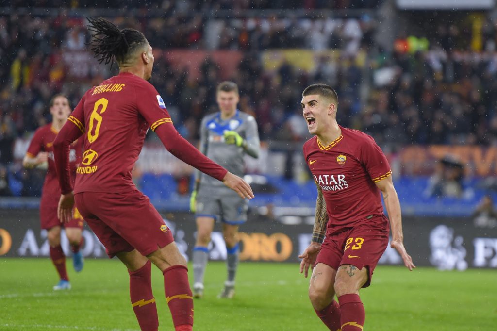 Mancini Smalling Roma vs Brescia - Serie A TIM 2019/2020
