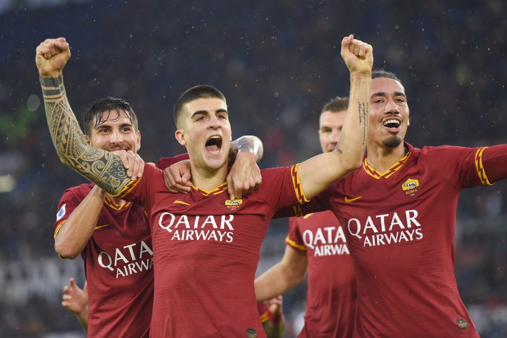 Mancini Smalling Roma vs Brescia - Serie A TIM 2019/2020