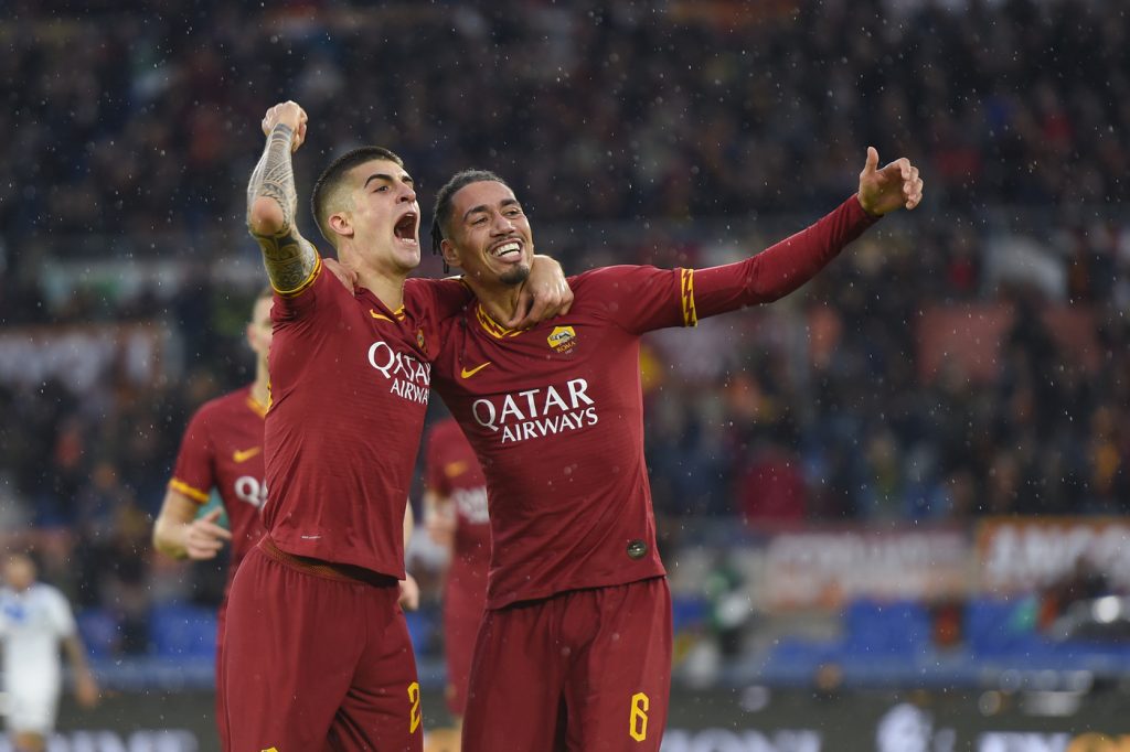 Smalling Mancini Roma vs Brescia - Serie A TIM 2019/2020