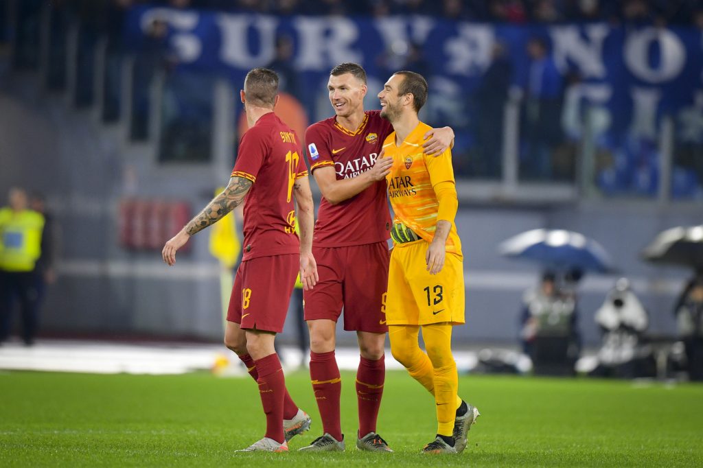 Dzeko Pau Lopez Santon Roma vs Brescia - Serie A TIM 2019/2020