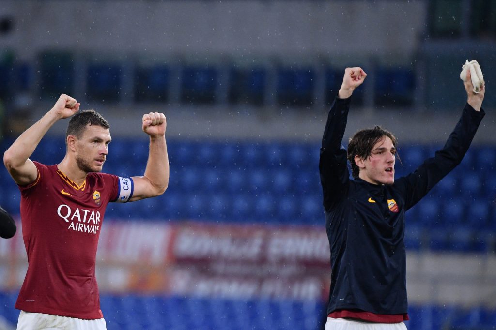 dzeko zaniolo Roma vs Napoli -  Serie A Tim 2019 2020