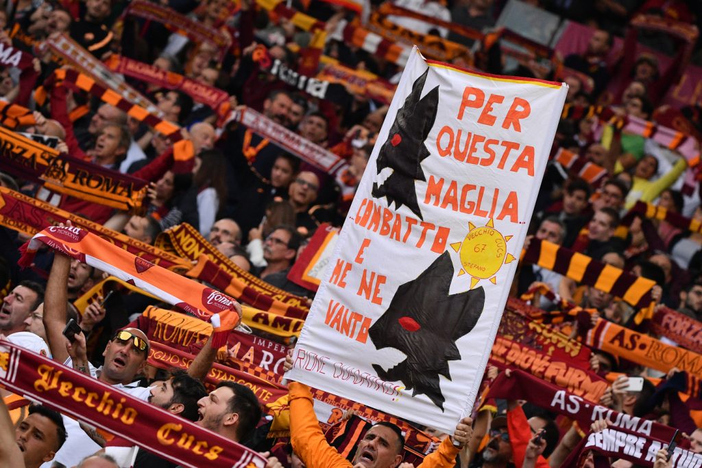 curva sud tifosi Roma vs Napoli - Serie A TIM 2019/2020