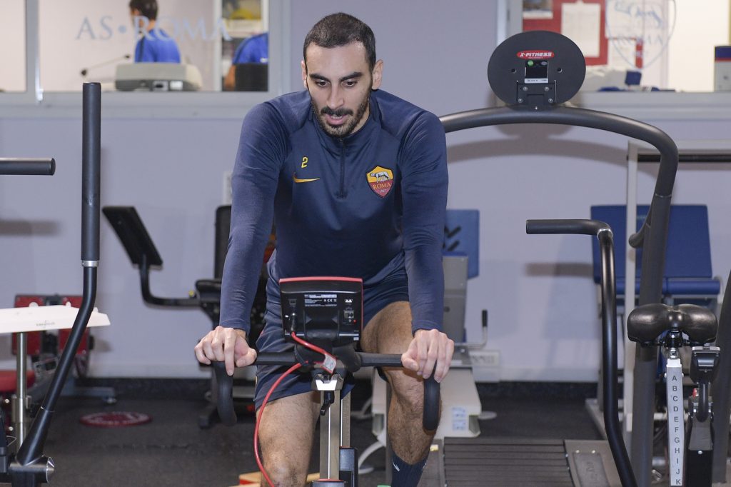 AS Roma, allenamento a Trigoria zappacosta