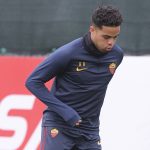 AS Roma, allenamento a Trigoria kluivert