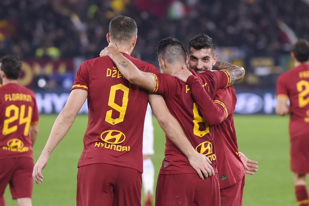 dzeko perotti pellegrini AS Roma vs Spal - Serie A TIM 2019/2020