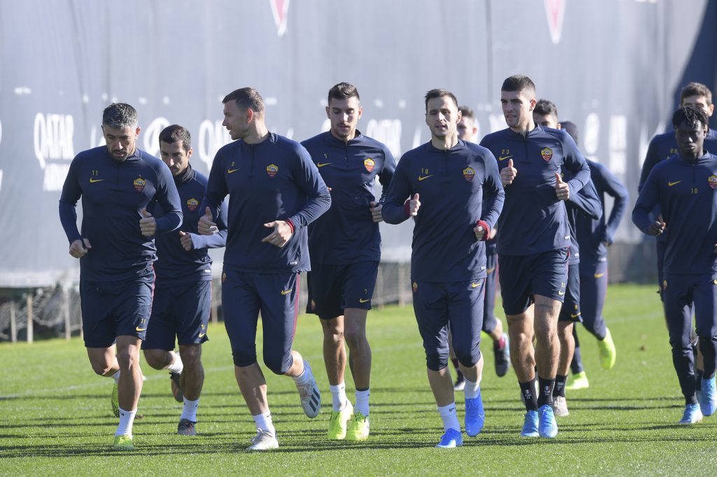 AS Roma, allenamento a Trigoria