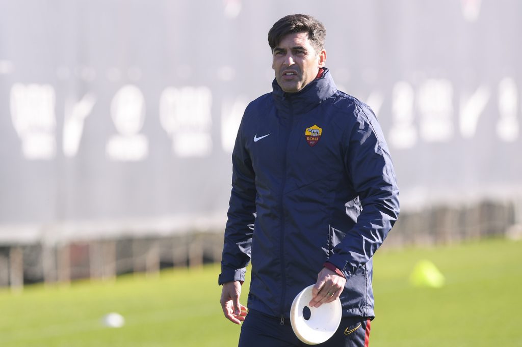 fonseca AS Roma, allenamento a Trigoria