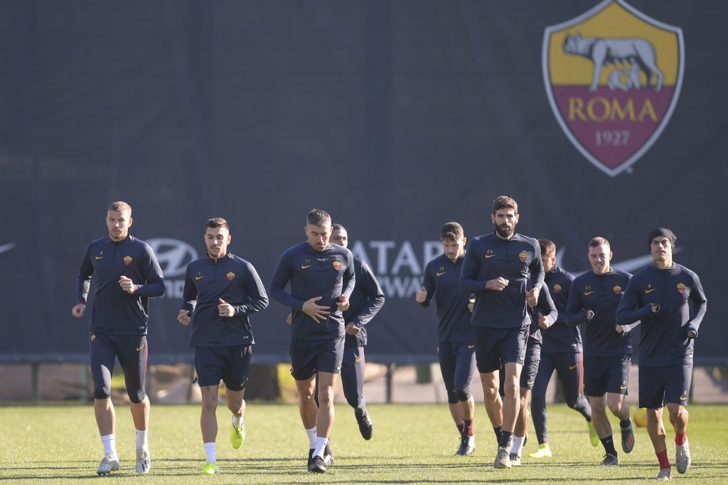 fazio kolarov AS Roma, l'ultimo allenamento del 2019 della squadra