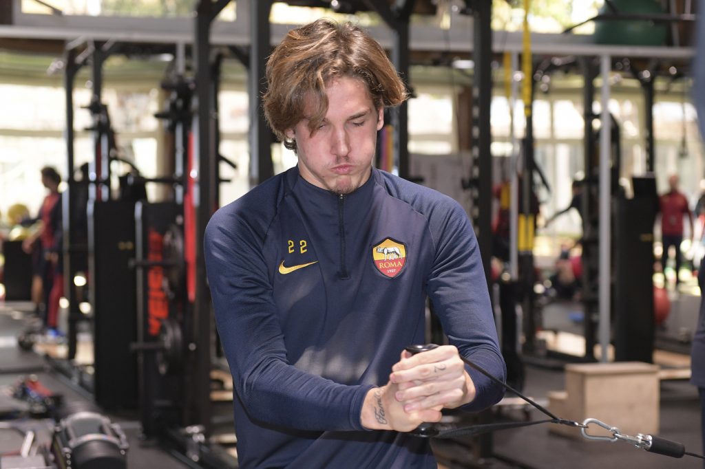 zaniolo AS Roma, l'ultimo allenamento del 2019 della squadra
