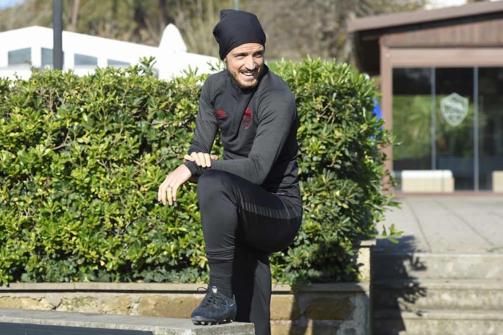 Florenzi AS Roma, allenamento a Trigoria