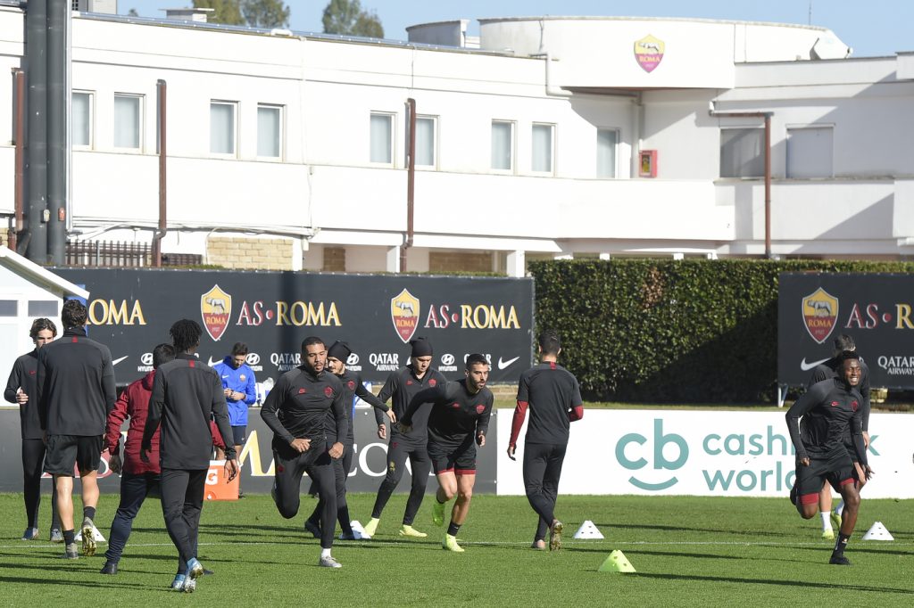 AS Roma, allenamento a Trigoria
