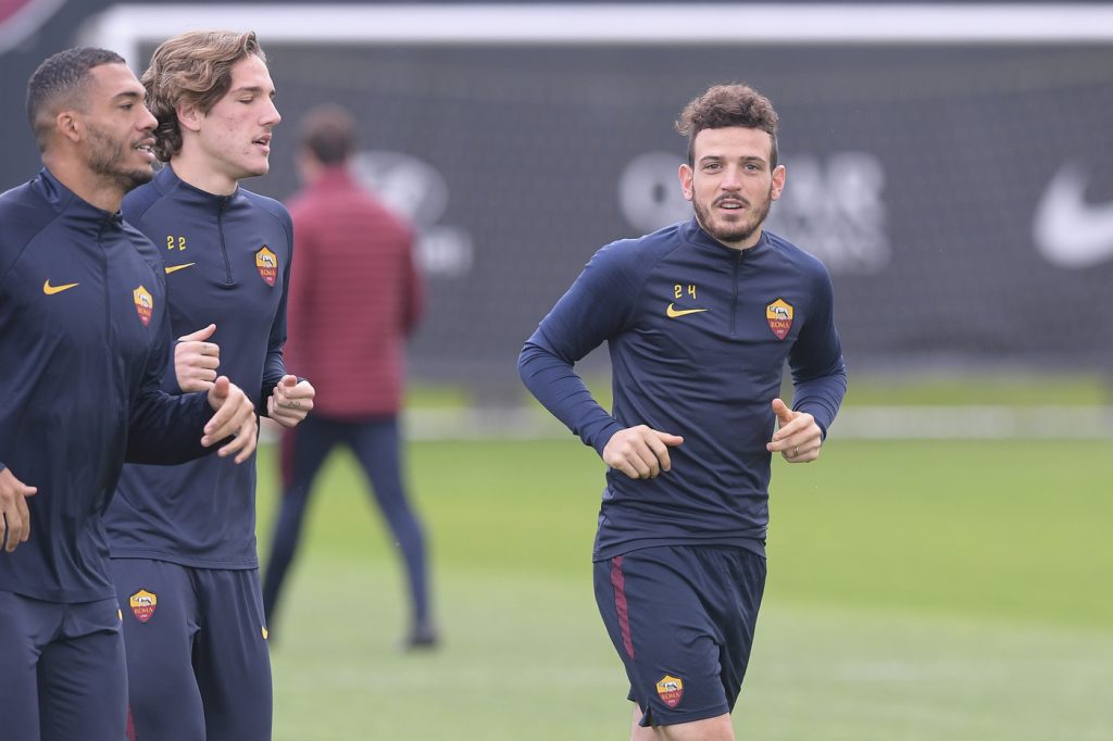 AS Roma, allenamento a Trigoria Florenzi
