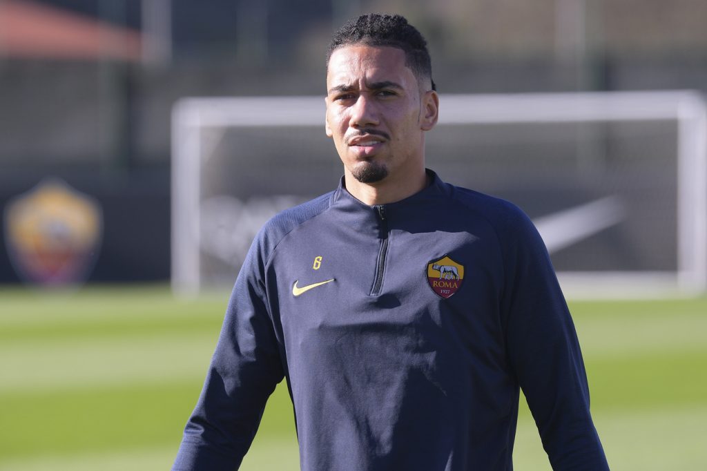Smalling AS Roma, allenamento a Trigoria