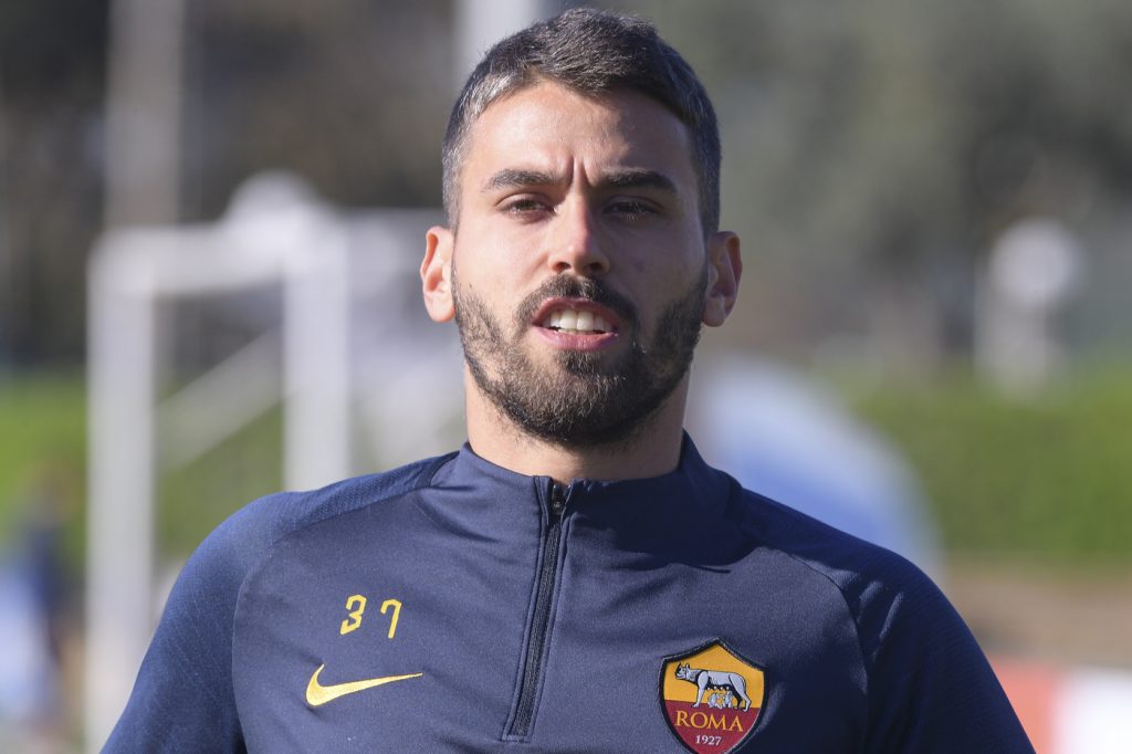 Spinazzola AS Roma, allenamento a Trigoria