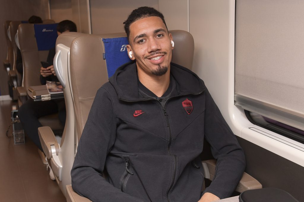 Smalling AS Roma, la squadra in viaggio per Firenze