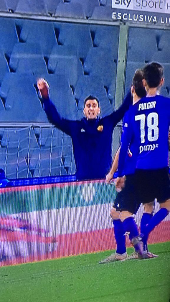 aldo lacopo foto esultanza roma fiorentina
