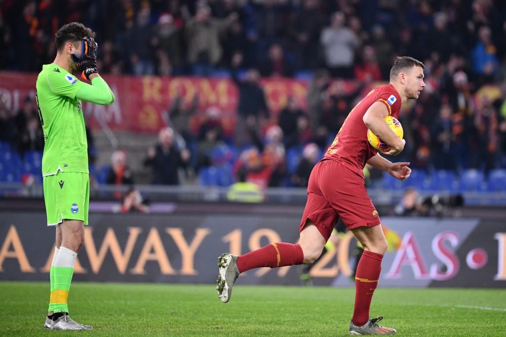 Berisha Dzeko AS Roma vs Spal - Serie A TIM 2019/2020