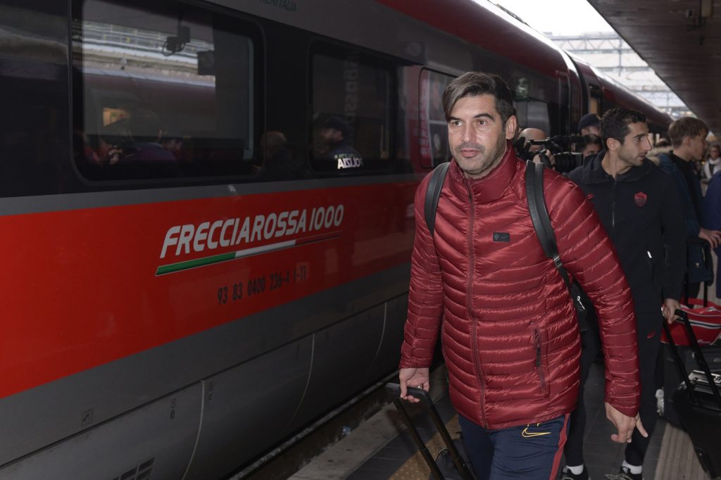 fonseca AS Roma, la squadra in viaggio per Milano