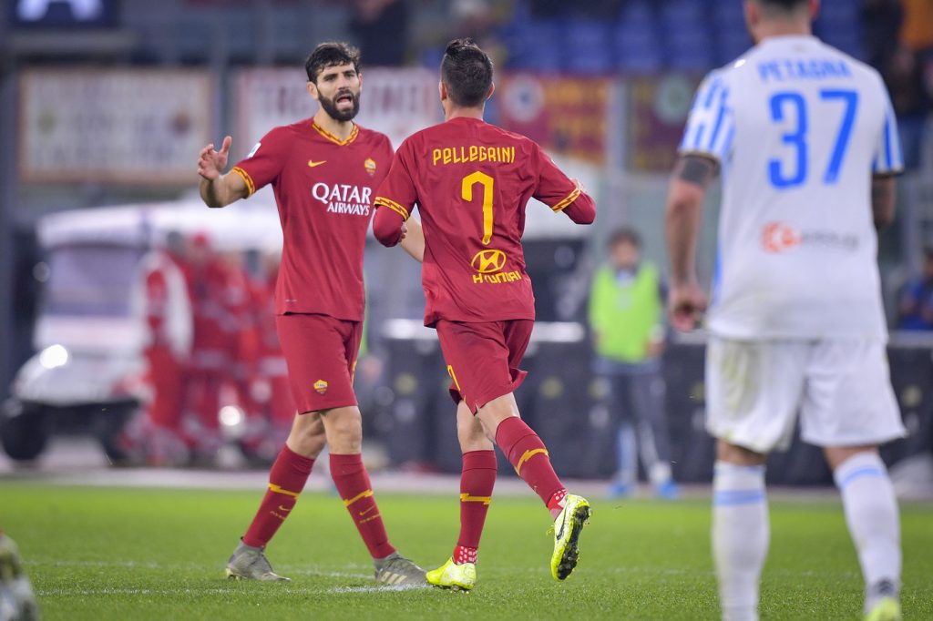 fazio pellegrini AS Roma vs Spal - Serie A TIM 2019/2020