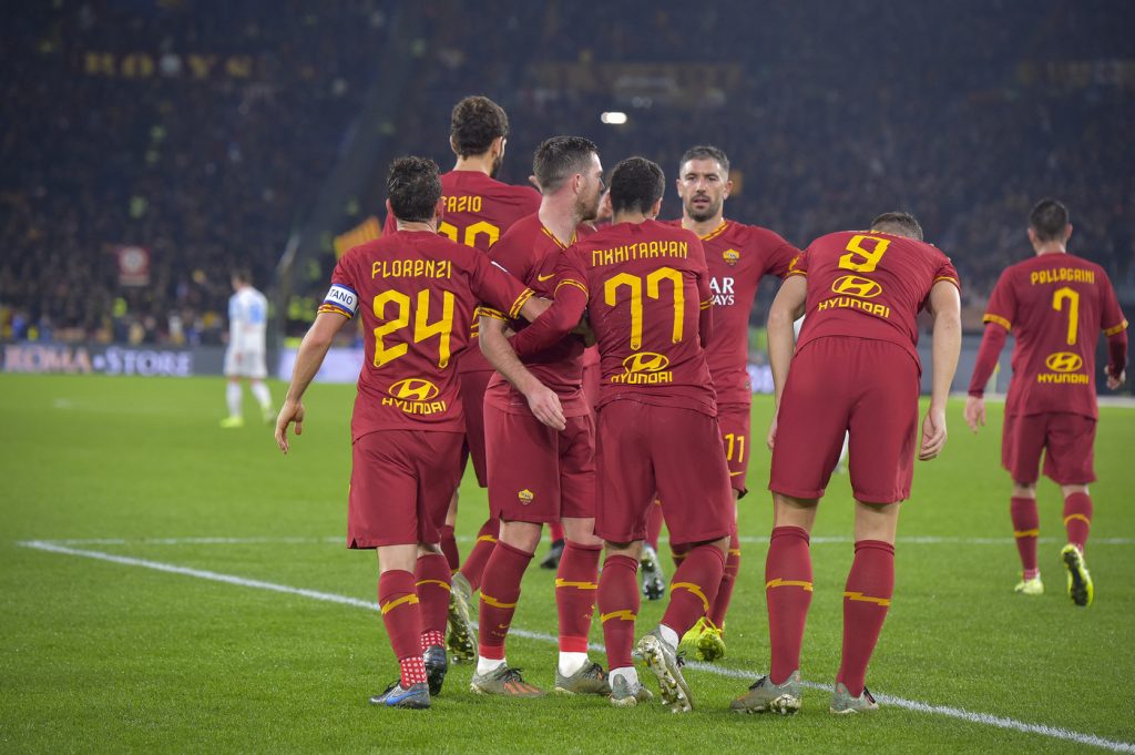 mkhitaryan florenzi AS Roma vs Spal - Serie A TIM 2019/2020
