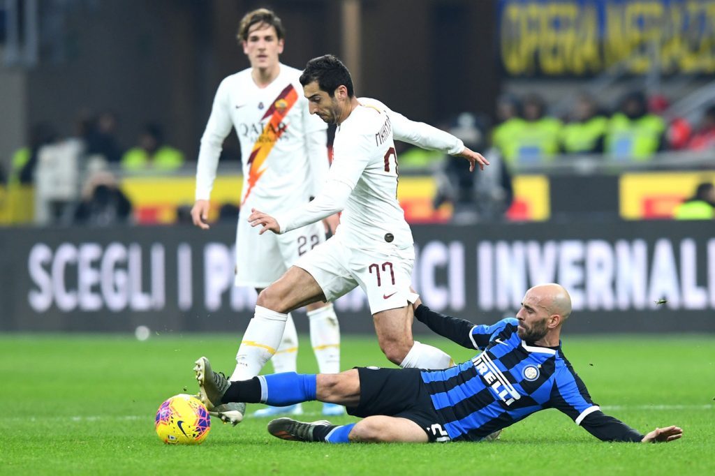 borja valero mkhitaryan Inter vs Roma - Serie A TIM 2019/2020