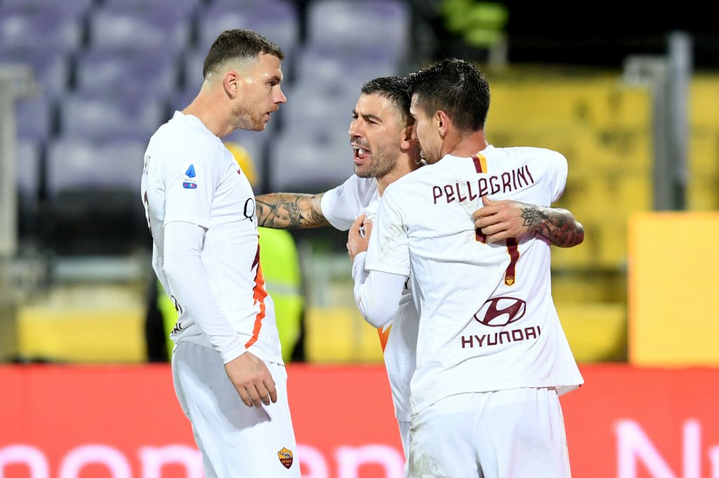 fiorentina-roma pellegrini dzeko kolarov