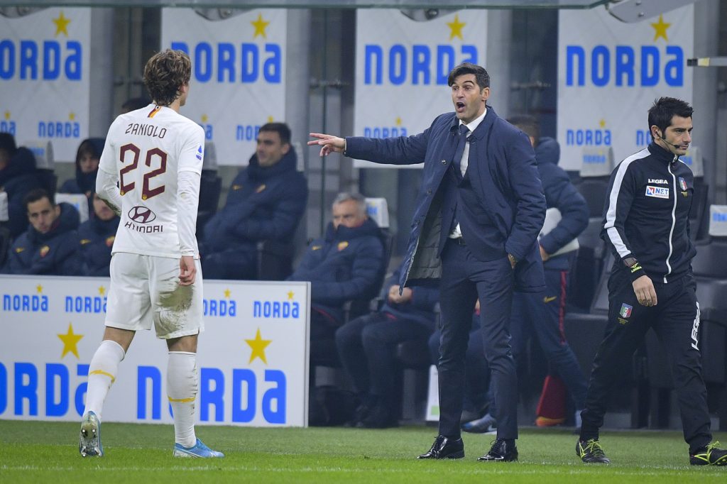 fonseca zaniolo Inter vs Roma - Serie A TIM 2019/2020