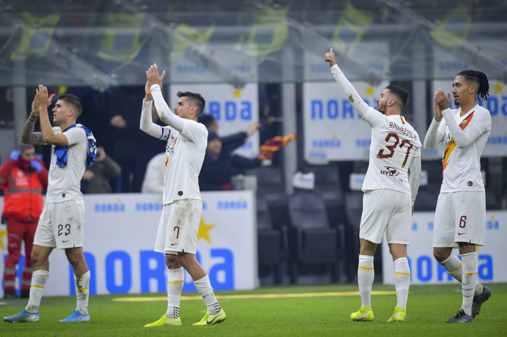 mancini spinazzola smalling pellegrini Inter vs Roma - Serie A TIM 2019/2020