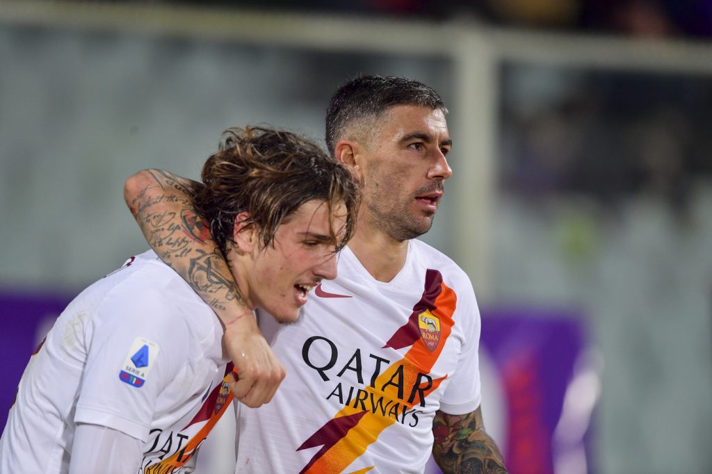 fiorentina-roma-22 zaniolo kolarov