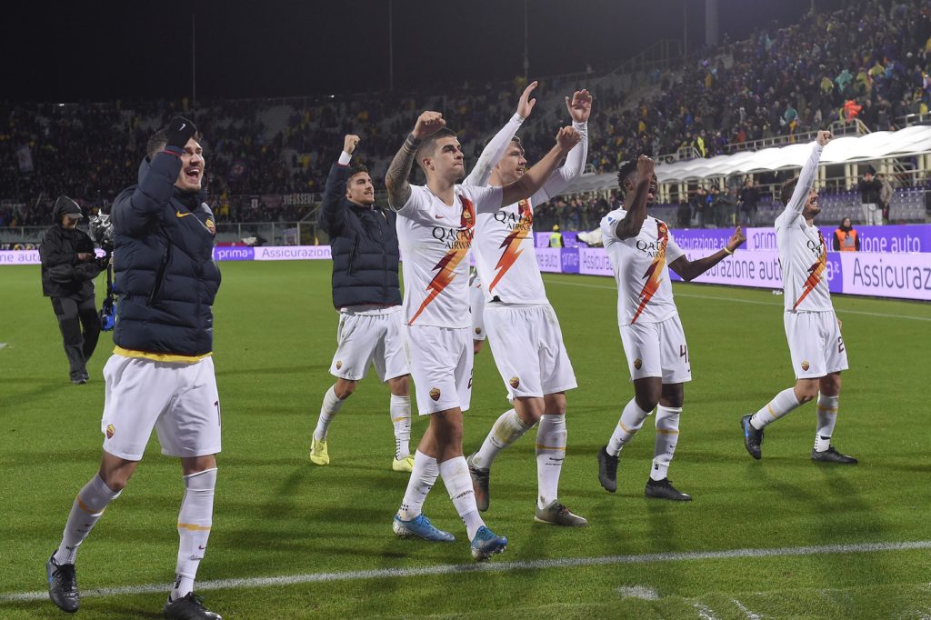 cetin mancini dzeko diawara florenzi Fiorentina vs Roma - Serie A TIM 2019/2020