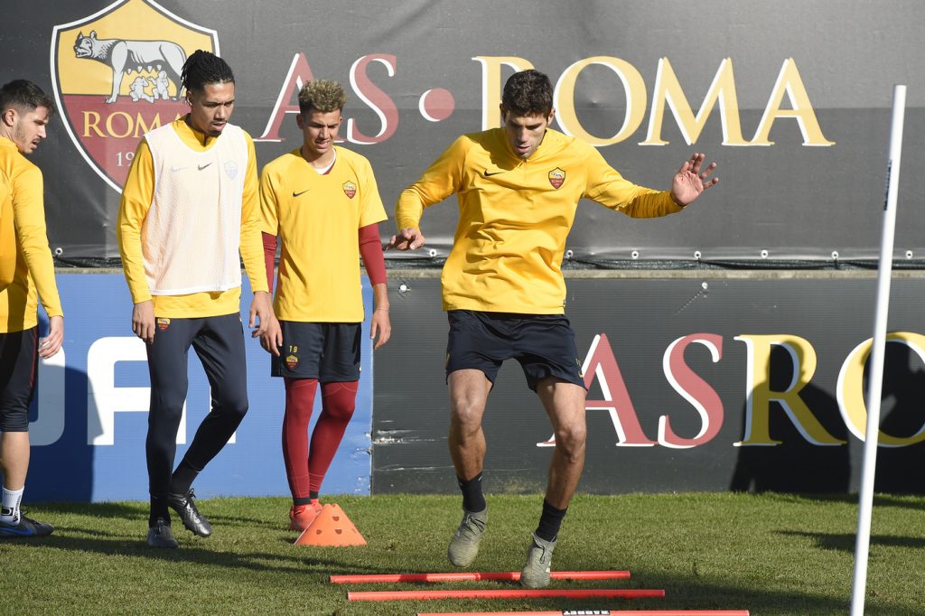 Fazio AS Roma, allenamento a Trigoria