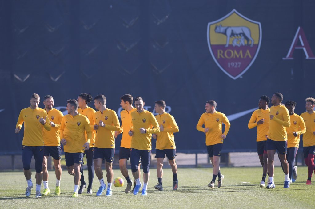 AS Roma, allenamento a Trigoria