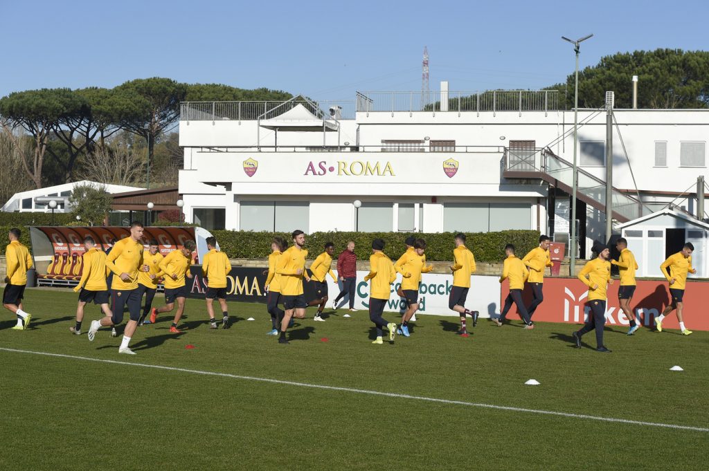 AS Roma, allenamento a Trigoria